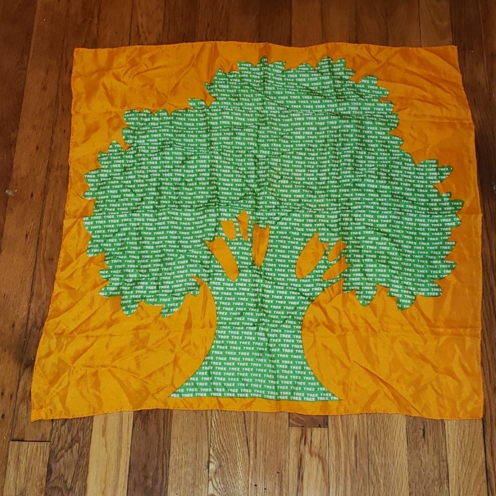 **Vintage** Glentey Tree Scarf Hand rolled Japan